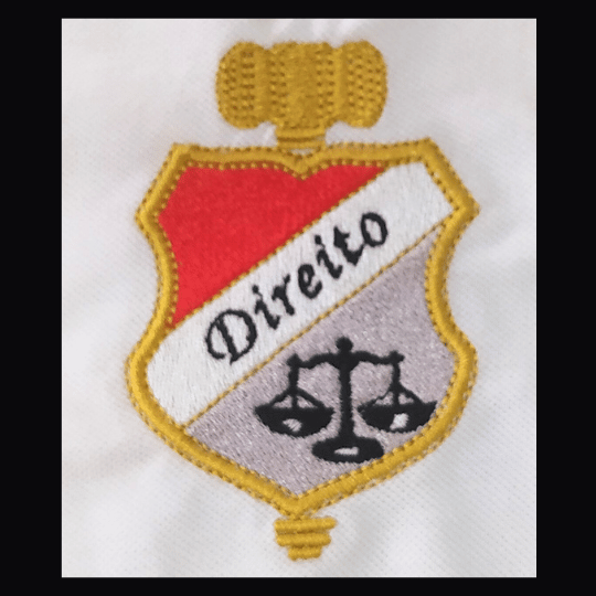 Bordado universitário - Direito